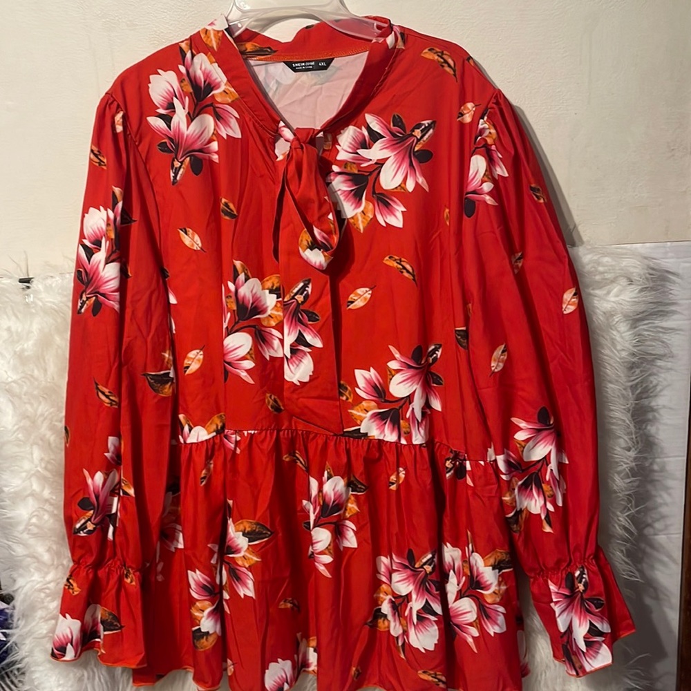 Plus Size Mini Floral Dress